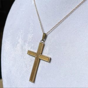 Antique Gold Filled Crucifix Cross Pendant